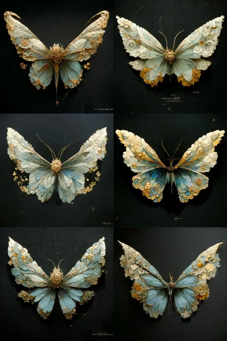 Shimmery Blue Butterfly Waterproof Temporary Tattoo Sticker - Unique Party & Holiday DIY Decorations, Fast Shipping