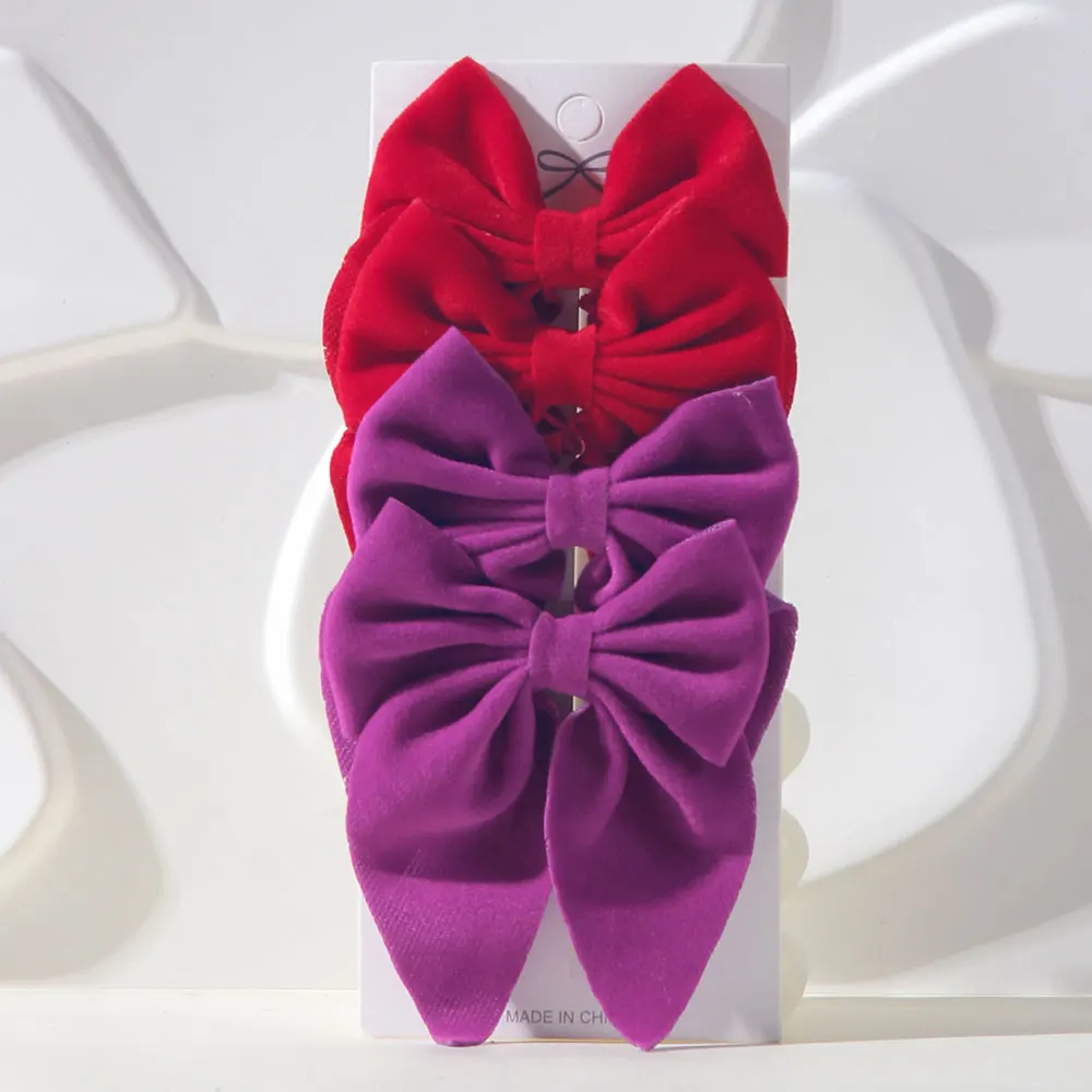 4-teiliges Set Niedliche Haarspangen mit Schleife für Kinder, Modische Party-Accessoires, Tägliche Dekoration, Haaraccessoires für Teenager-Mädchen, Geschenke – Detail 18