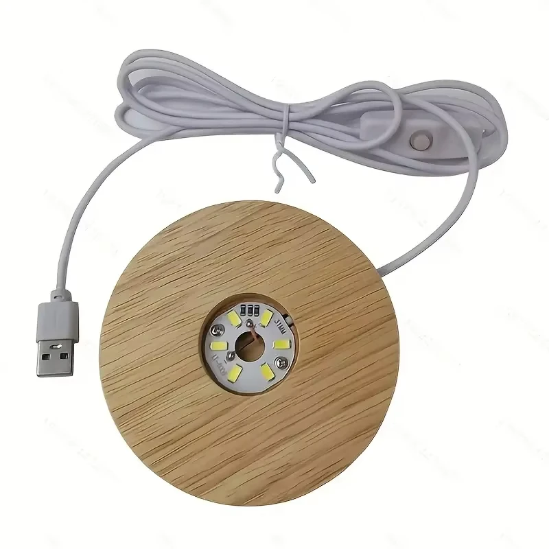 الخشب سطح المكتب أضواء الزخرفية مزهرية مضيئة مزودة بقاعدة ضوء الليل خشبية Led Usb عرض ضوء عرض موقف حامل مصباح مصباح الفن حلية