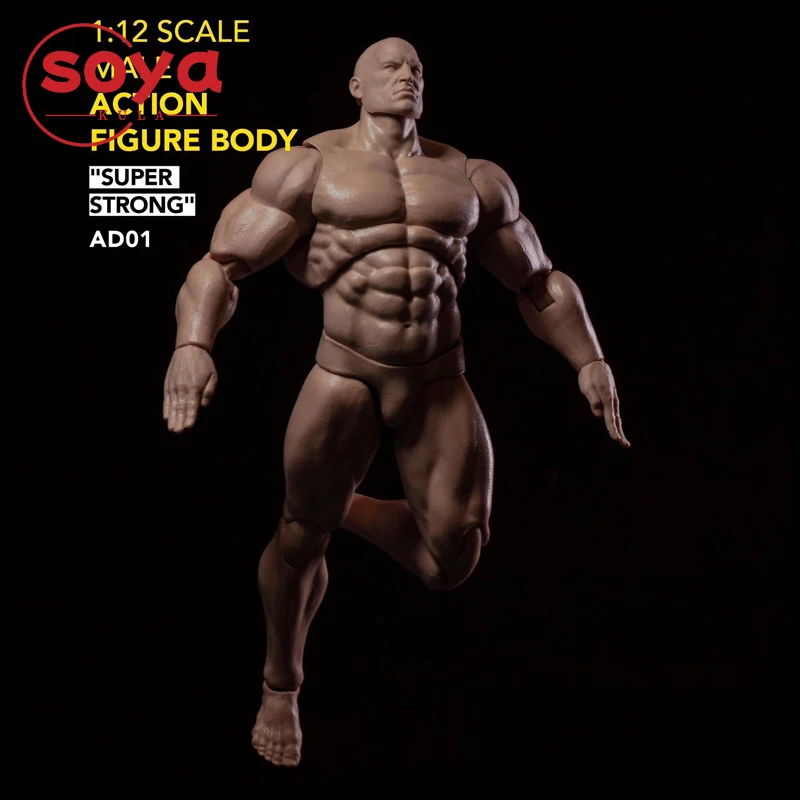 MUFF SPEELGOED ADAM AD01 1/12 Mannelijke Sterke Spiergewricht Lichaam 17.2 CM Super Flexibele Comic Soldaat Action Figure Body Pop