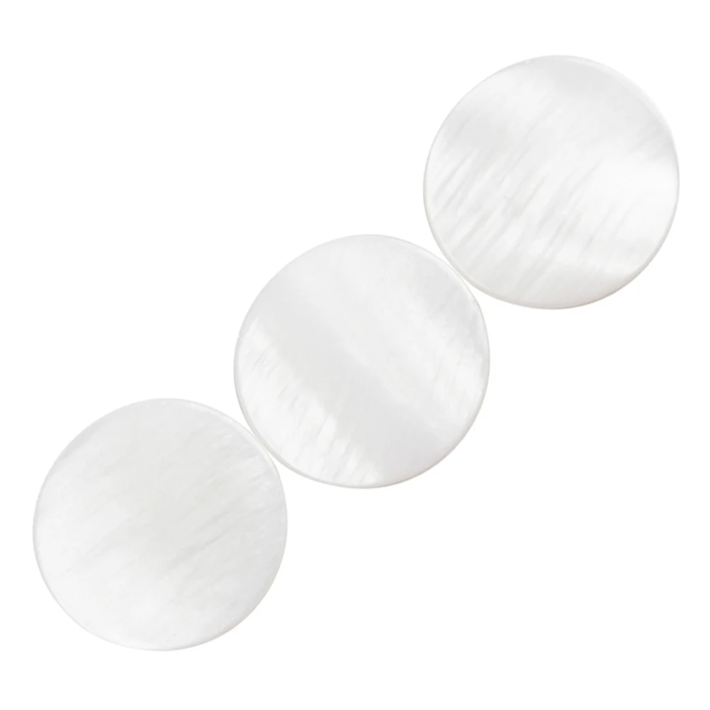 

3 Pcs White Shell Button Small Accessories Parts of Reposition for Trumpet Instrument Piston Case Repair Key Buttons Accessory