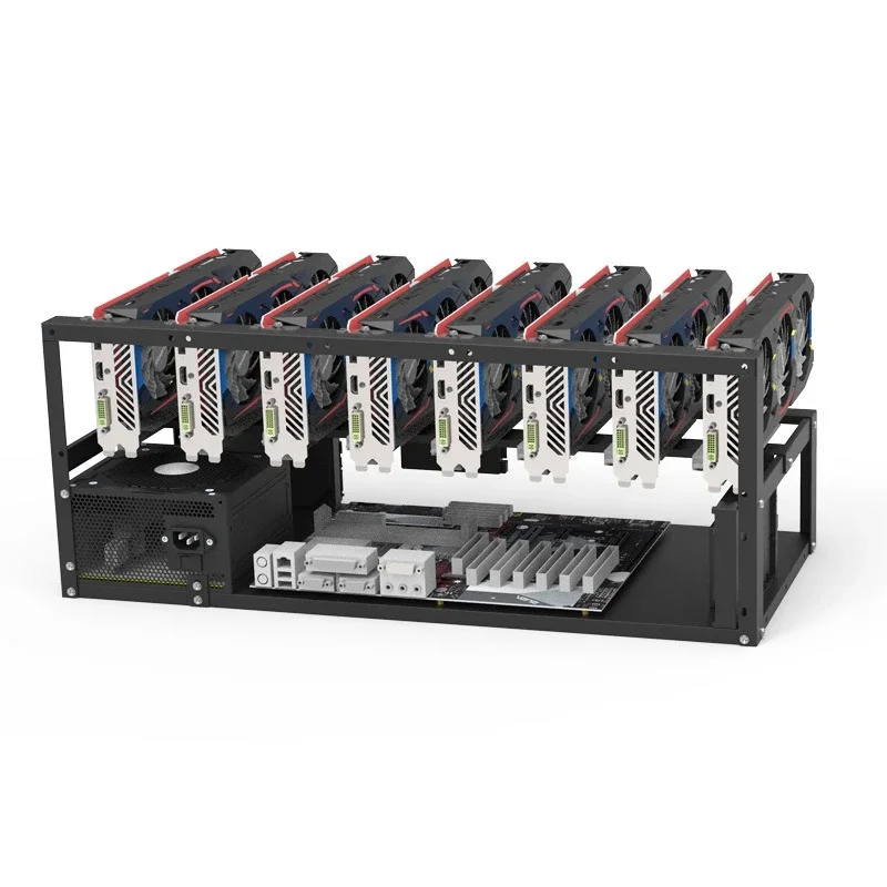 Open Chassis 6 Card 8 Card Fixed Stand Studio GPU Rack 8 Graphics Card Rack