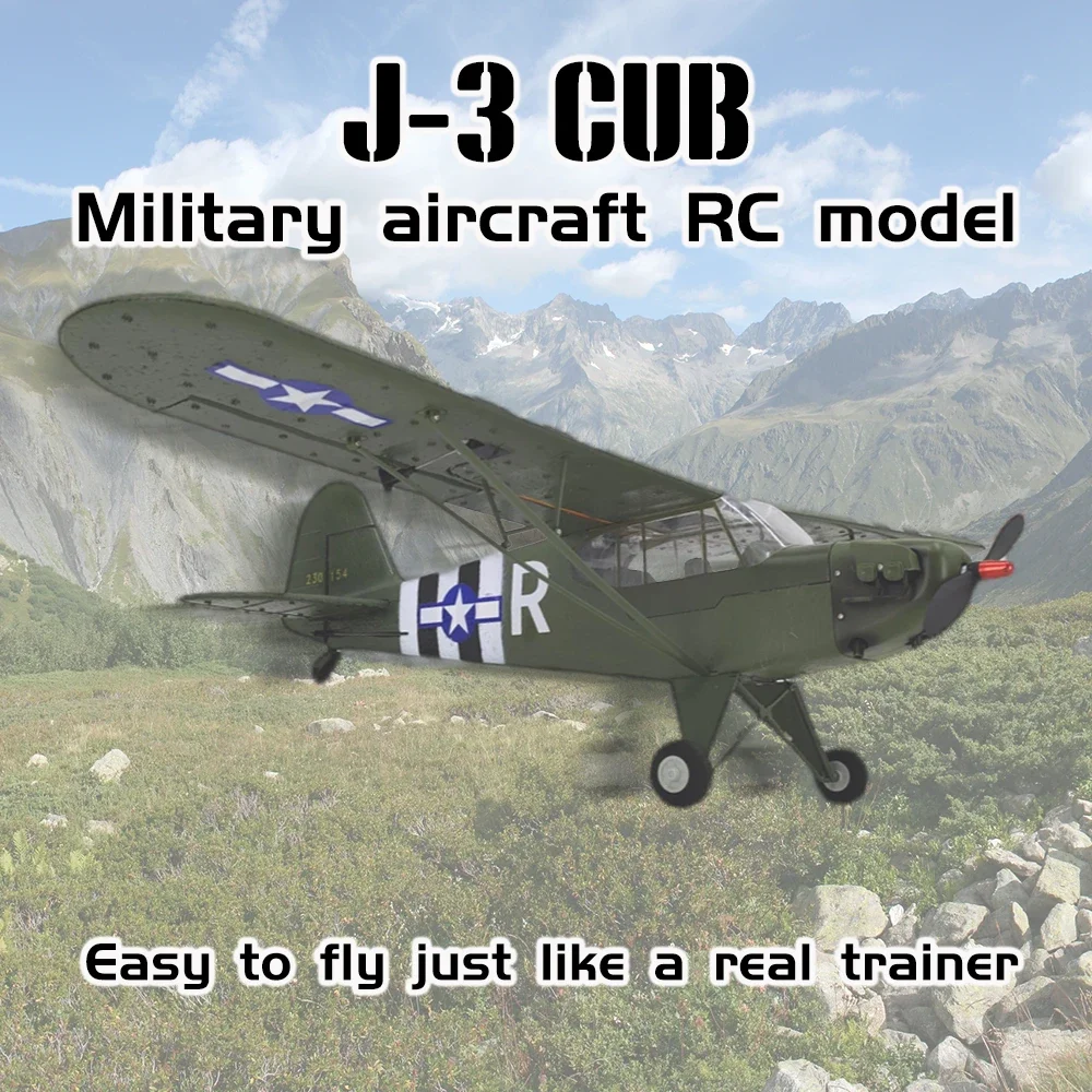 COOLBANK 1:16 J-3 CUB RC Samolot RTF 2,4 GHz 4-kanałowy zdalnie sterowany samolot Światowa wojna 2 Zdalnie sterowany model samolotu Zabawki FX9703