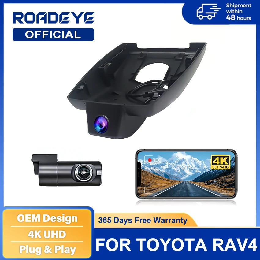 

New ! Car DVR 4k 2160p Video Recorder Plug and play Dash Cam Camera For Toyota RAV4 2019 2020 2021 2022 2023,DashCam Wireless