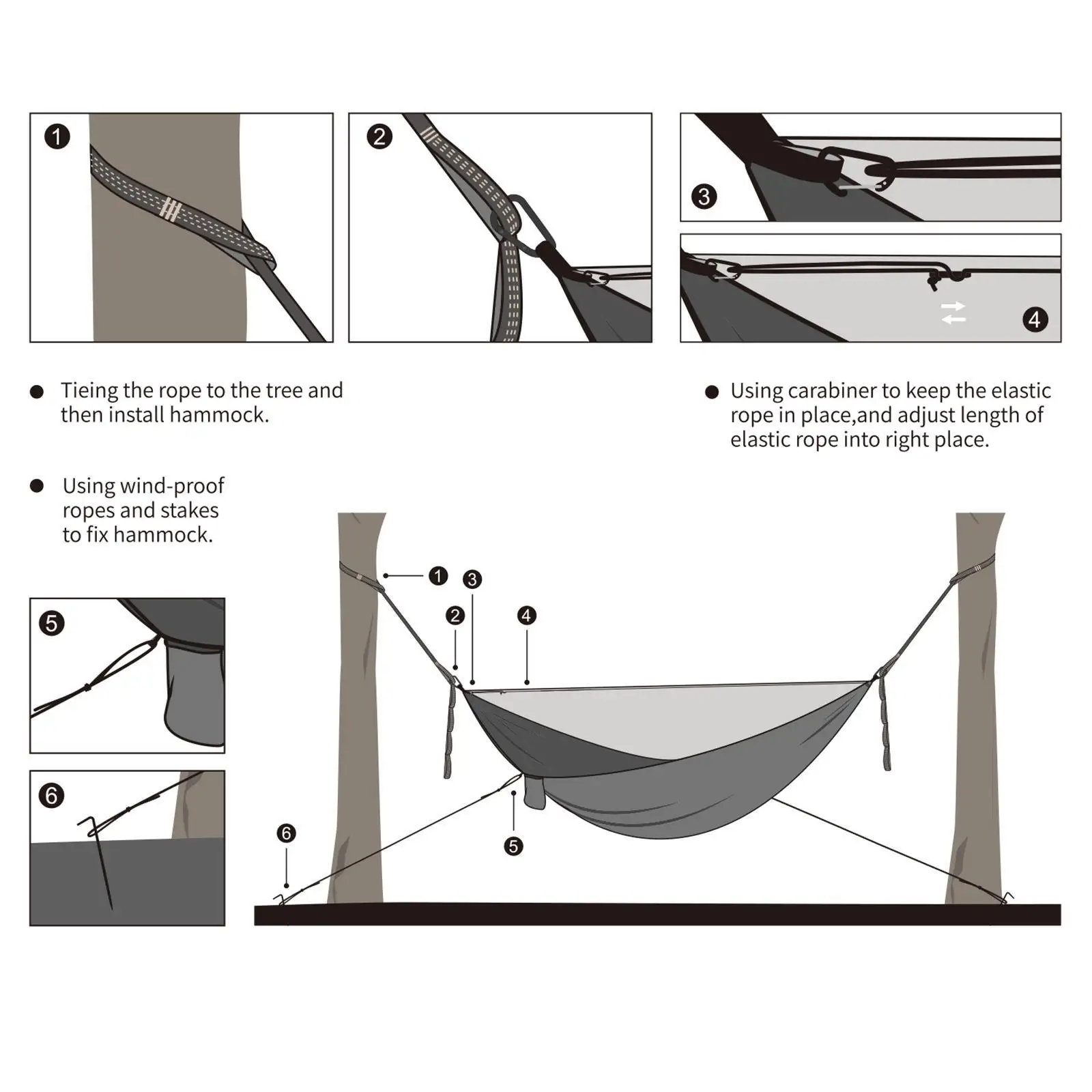 Camping Hammock with Net Netting Hanging Sleep Bed Swing