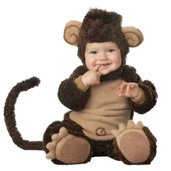 Fashion Baby Costumes Happy Monkey Jumpsuit Elephant Monkey Lion Elf Chicken Penguins Leotard Romper Infant Halloween Costume