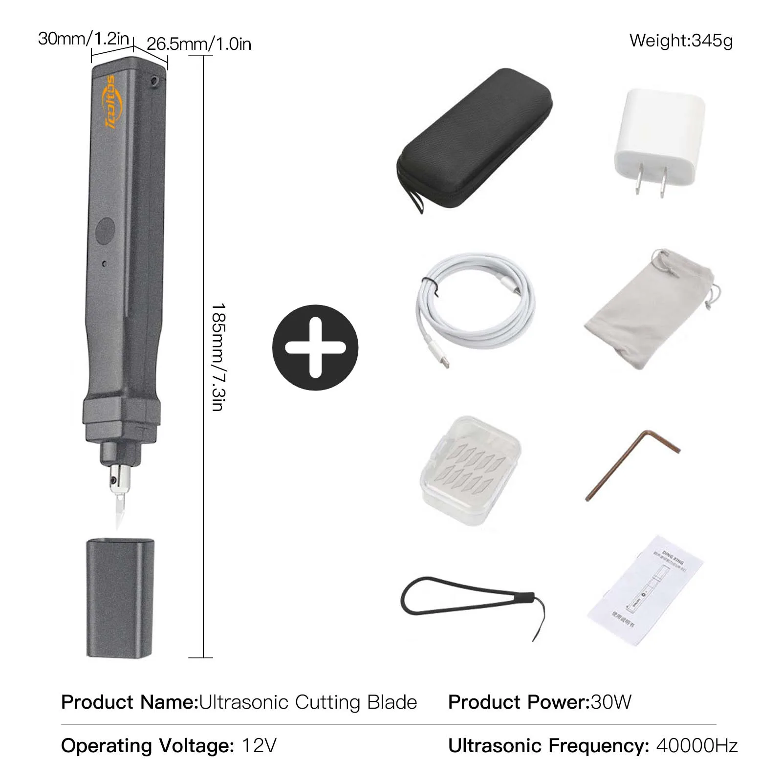 Jewelry Ultrasonic Cutting Tool Handheld Craft Cutter for Acrylic Plastic Leather DIY Jewelry Making Portable Cutting Tool