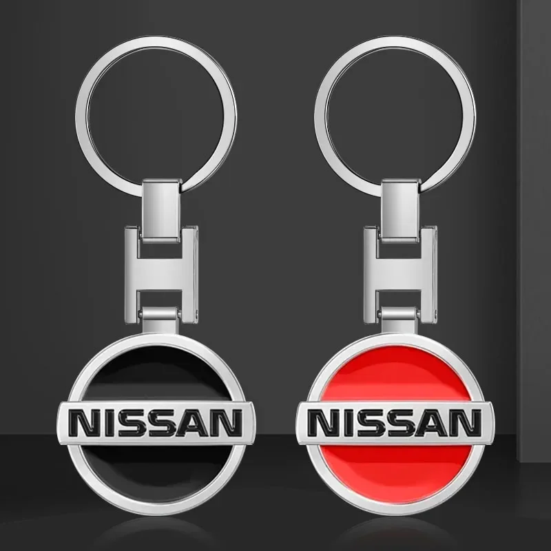 3D Metal Car Logo Key Chain Keyring Auto Interiors Accessories for Nissan Nismo 370Z GTR Almera Tiida Juke Teana Qashqai 350Z