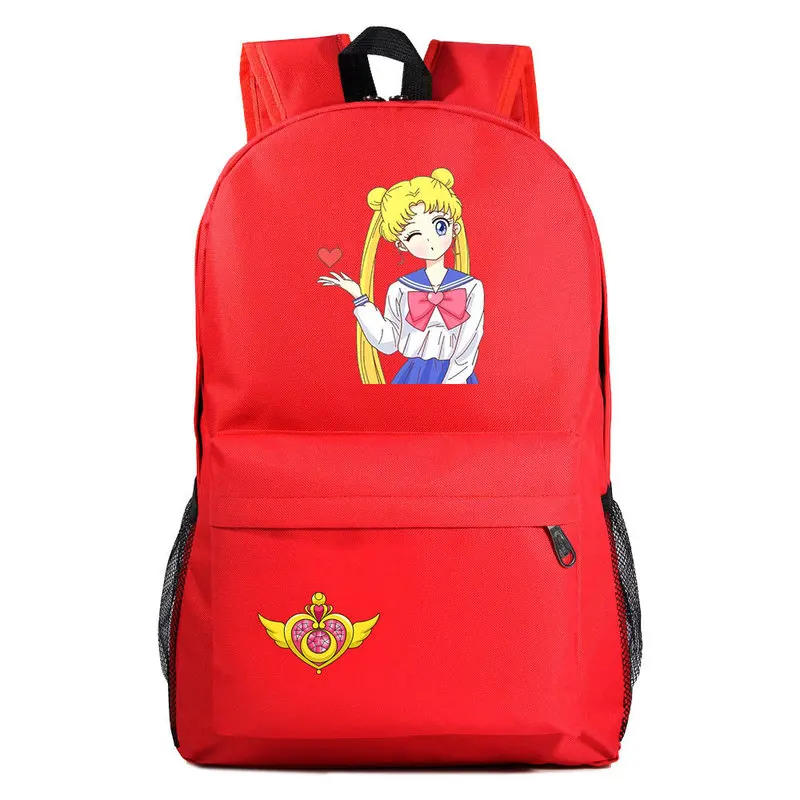 Tas punggung Laptop anak remaja gambar kartun imut Anime Sailor Moon tas sekolah anak-anak kapasitas besar