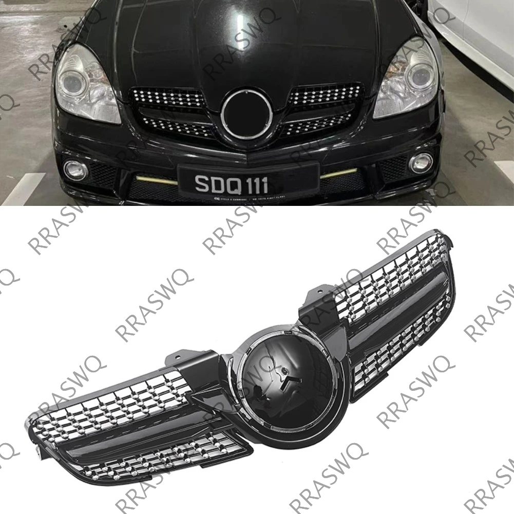 Для Mercedes Benz R171 SLK-Class SLK200 SLK300 SLK350 SLK55 2008-2010, решетка переднего бампера автомобиля, центральная панель, Стайлинг, верхняя решетка Для Mercedes Benz R171 SLK-Class SLK200 SLK300 SLK350 SLK55 2008-2010, решетка переднего бампера автомобиля, центральная панель, Стайлинг, верхняя решетка