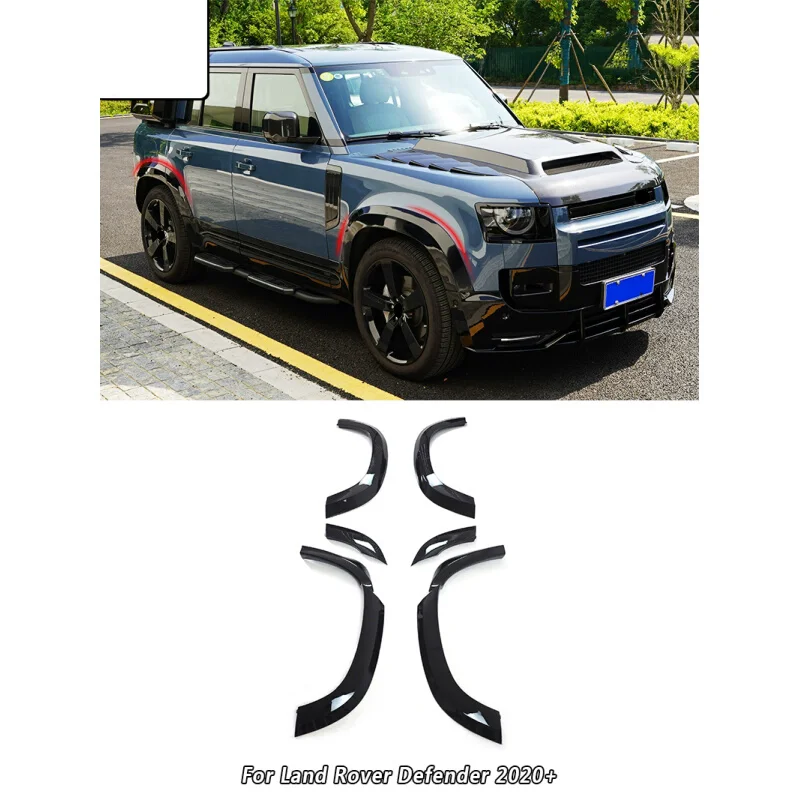 Cabron fiber Wheel Eyebrow for Land Rover Defender 20-24 modified Fender Flares Arch Protector Mudguard Guard body kit