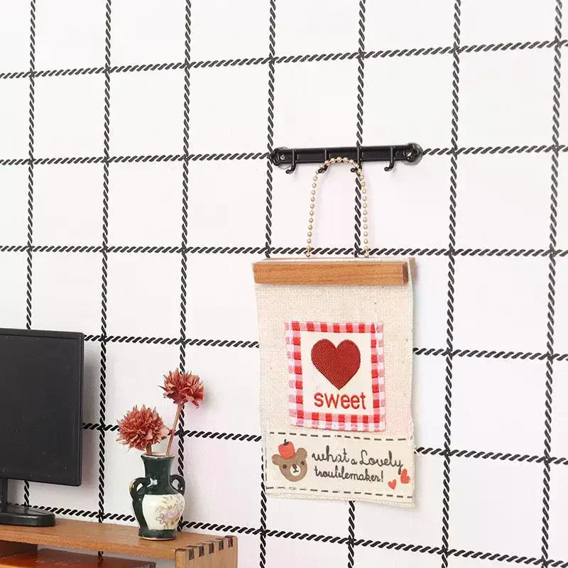 1/12 دمية لطيف حقيبة تخزين جدارية صغيرة جيوب معلقة دمية مشهد المنزل اكسسوارات الديكور المشهد الصغير صور المهنية #2