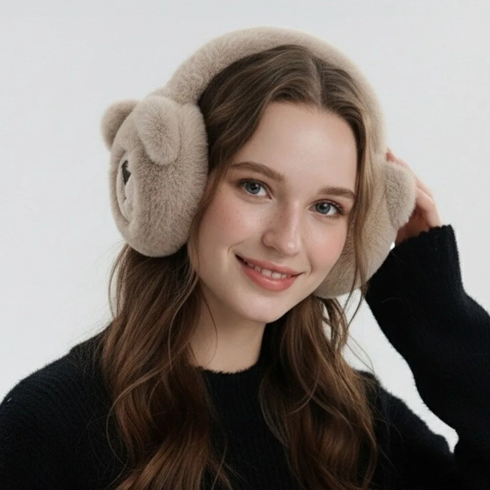 المحمولة الكرتون الدب أفخم غطاء للأذنين يندبروف رشاقته لطيف غطاء الأذن الدفء لينة الباردة واقية قناع الأذن الأنشطة في الهواء الطلق #1