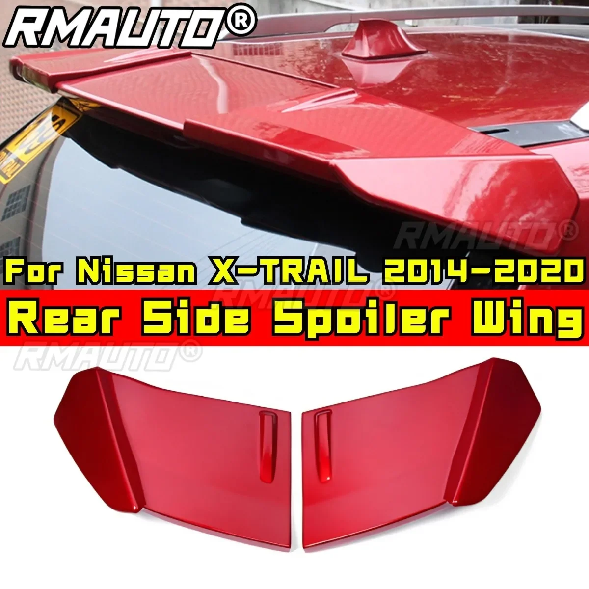 For Nissan X-TRAIL 2014-2020 Body Kit Rear Side Spoiler Red Sport Style Rear Side Wing Rear Trunk Spoiler Car Accessories