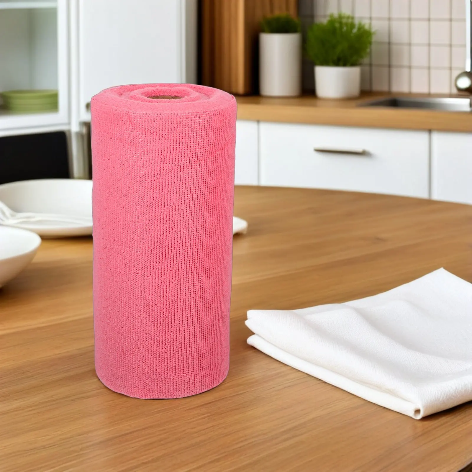1 Roll Microfiber Cloth Heavy Duty Absorbent Disposable Kitchen Dish Towels Reusable Paper Towels for Washing Dishes view 3