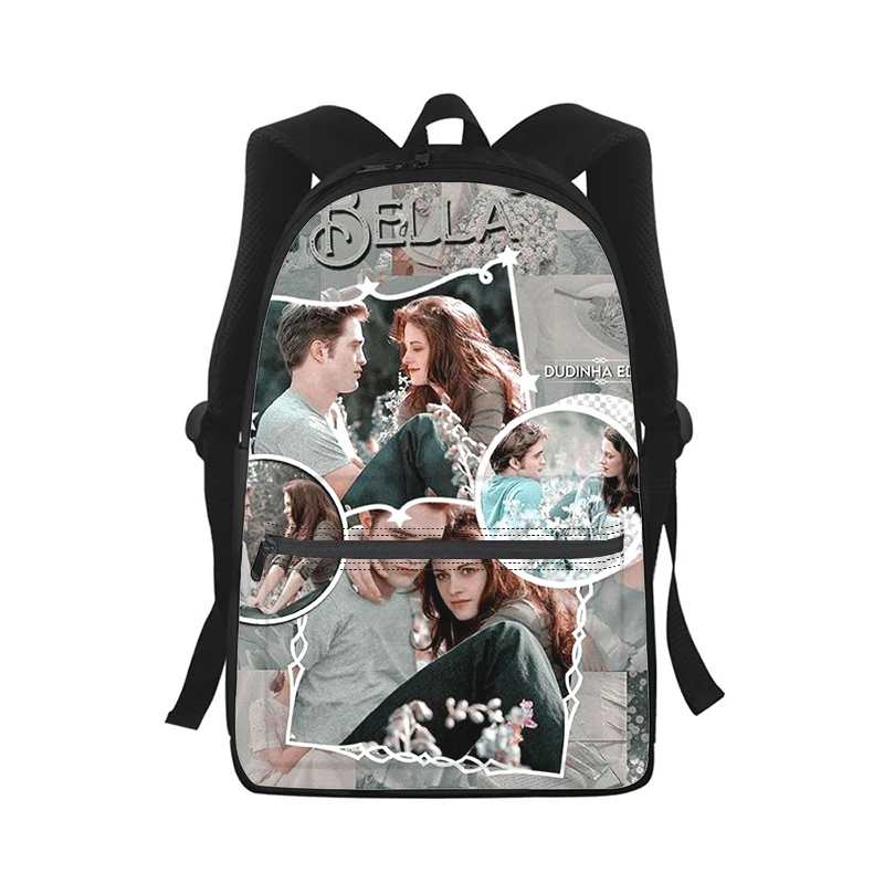 A mochila de vampiro Twilight Saga para homens e mulheres, impressão 3D, mochila de moda, mochila portátil, bolsa de ombro de viagem