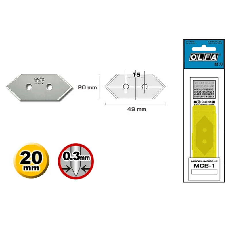 5pcs Olfa MCB-1 Replacement Blade Spare Mat Cutter Utilities Blade Cutting MC-45 Genuine