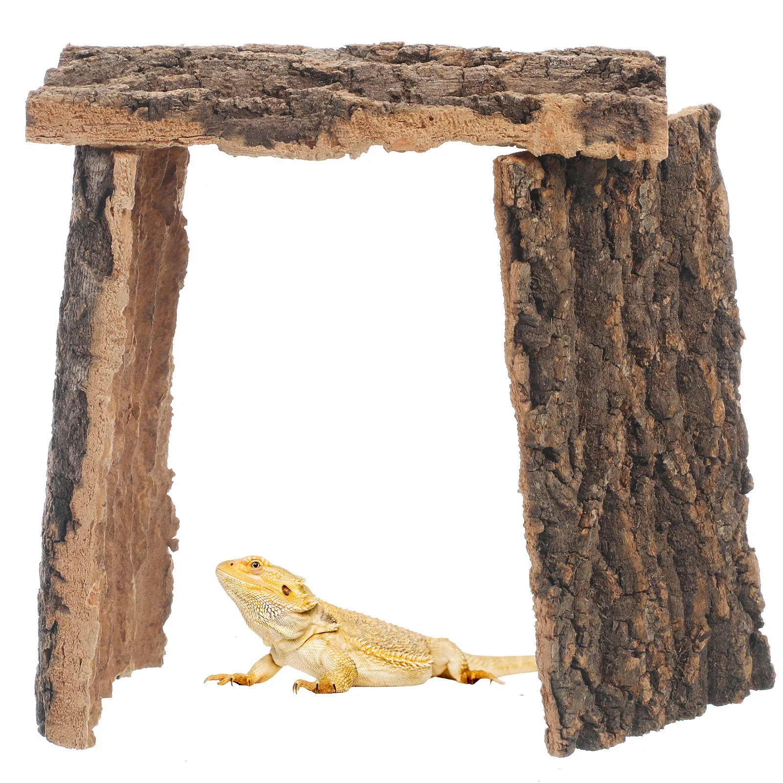 3 قطعة خزان الزواحف الطبيعية ديكور حساسة حوض السمك النباح آمنة دائم متعددة الوظائف الفلين سجل الهامستر خزان الأسماك الخلفية