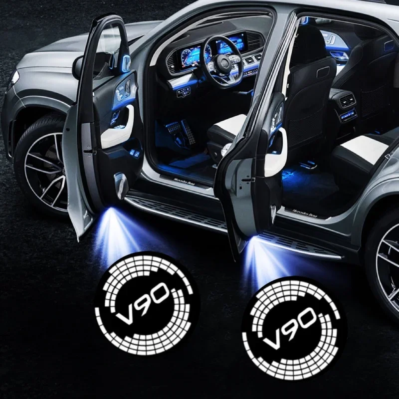 

LED Car Door Logo Warning Light Welcome Projector Lamp For Volvo V90 2017-2024 2025 S60 S60L V60 V40 XC70 S90 DESIGN Accessories