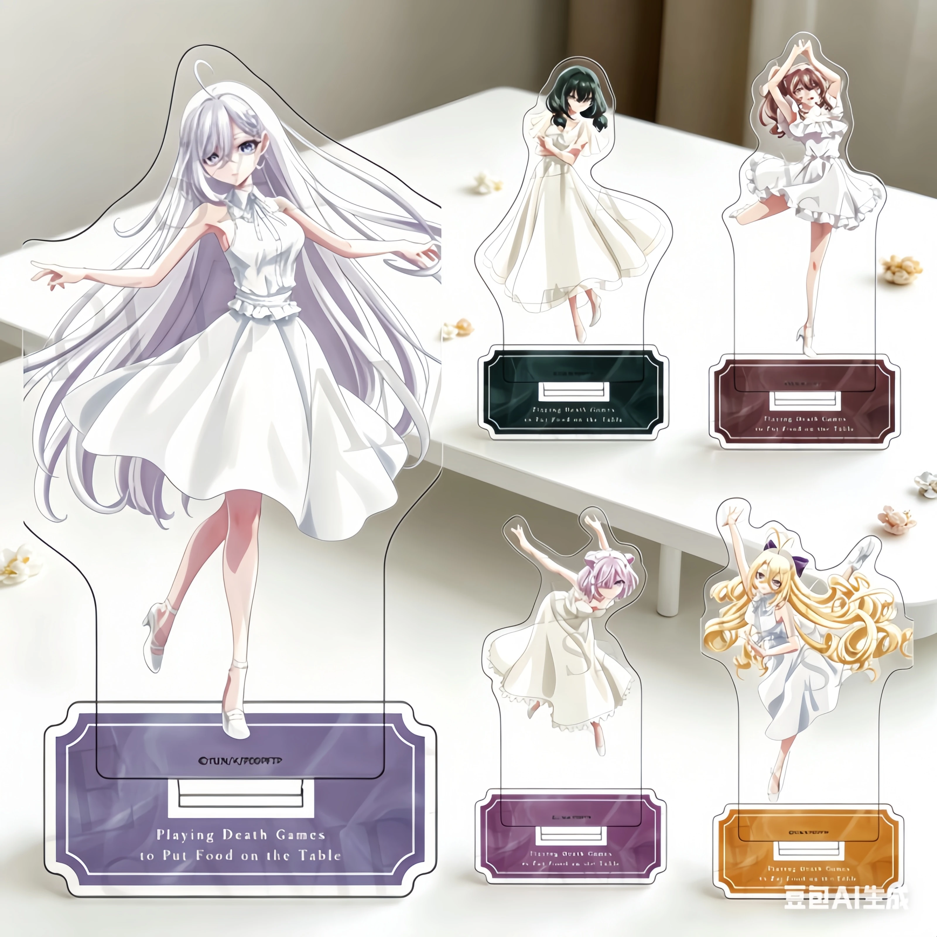 Anime Playing Death Games to Put Food on the Table yuki bemya aoi Collection Acrylic Stand Keychains 15cm Wholesale Desk Decor