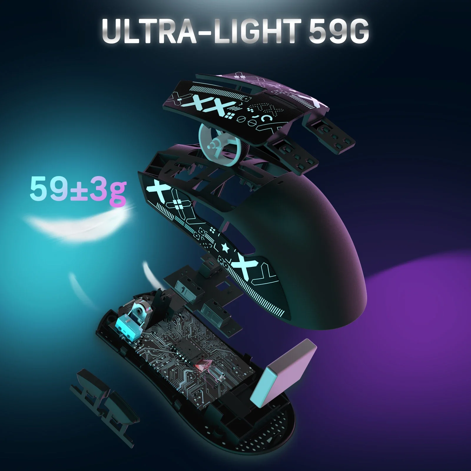 New Hot Sale ATTACK SHARK X11 Wireless Gamer Mouse with Charging Dock PixArt PAW3311 Gaming Sensor, BT/2.4G Wireless Mouse image 4