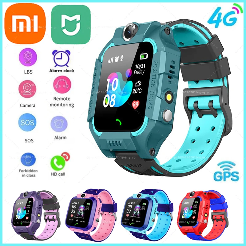 Xiaomi MIJIA Kids 4G Smart Watch SOS GPS Location Sim Card Call Child SmartWatch Camera Waterproof Watch Gift For Ios Android