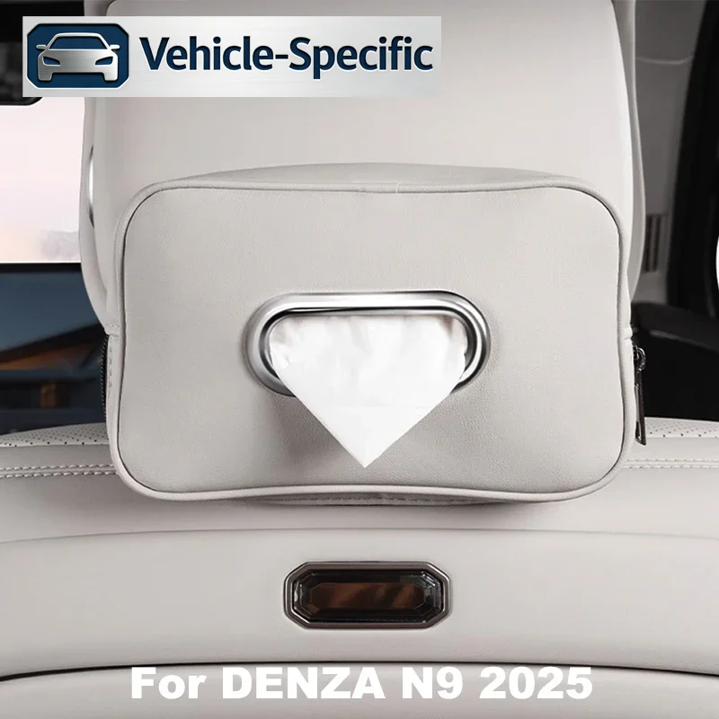 

For DENZA N9 2025 Car Interior Seat Back Tissue Storage Bag Accessories Toilet Paper Organizer