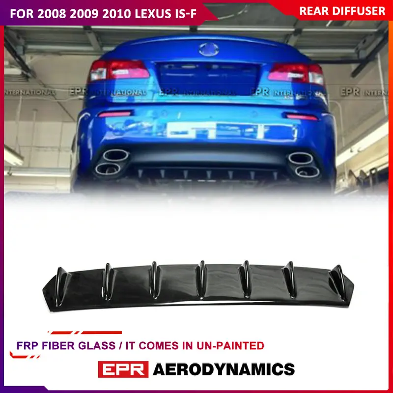 For Lexus 2008-2010 IS-F ISF Fiberglass Rear Diffuser(Also fit CT200/GS350/IS250/IS350) FRP Fiber Glass Bumper Splitter Lip Kit