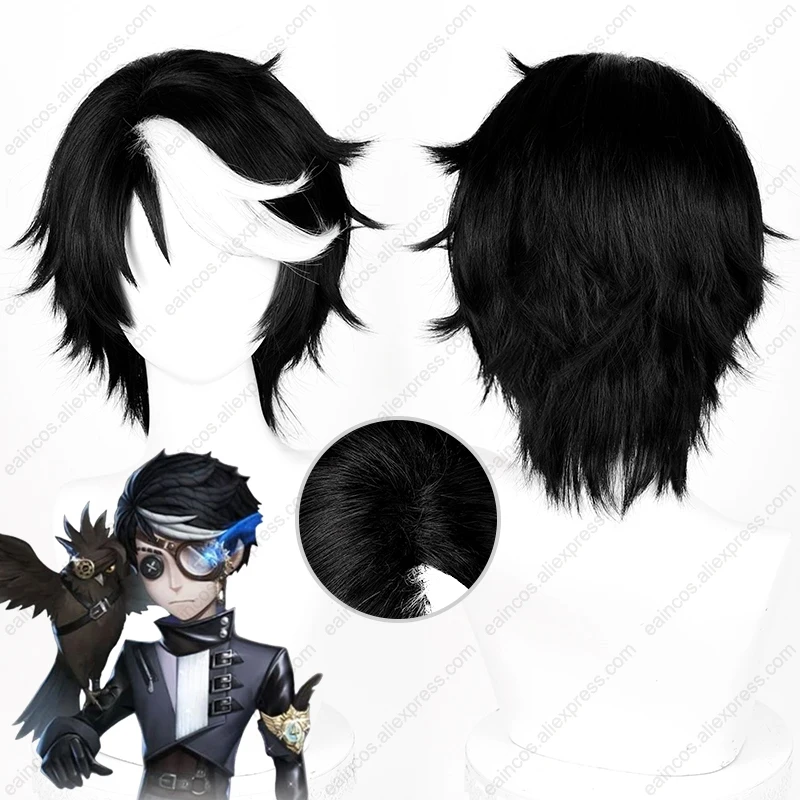 IDV The Dark Wanderer Seer Noir Cosplay Wigs 33cm White Black Mixed Color Wigs Heat Resistant Synthetic Hair