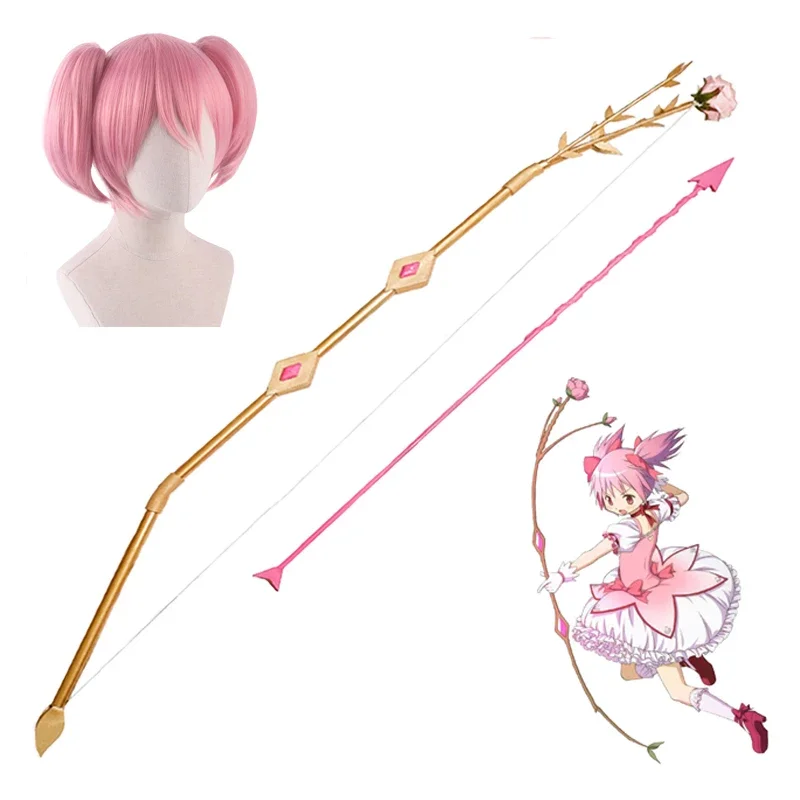 Kaname Madoka Cosplay arco flecha Rosa armas juguete accesorios Puella Magi Madoka Magica uniforme accesorio Halloween Navidad Carnaval