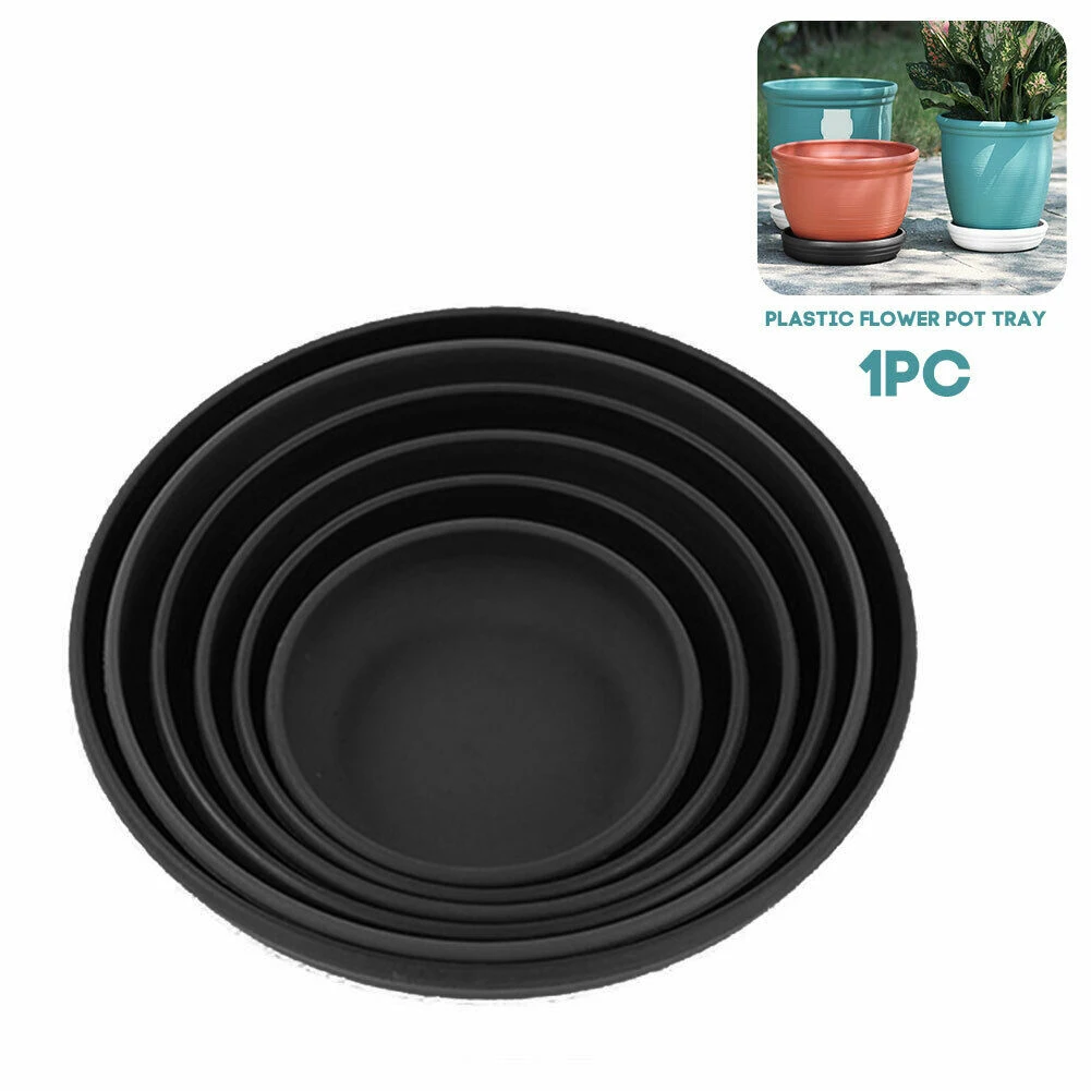 

10 Pcs Plastic Garden Flower Pot Plant Saucers Water Tray Base for Indoor Outdoor 10 Pcs Garden Indoor Outdoor AA