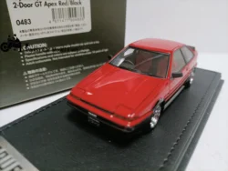 IG 1/43 Toyot Coupe Model Sprinter Trueno AE86 GT Apex Red Black Ornaments Collectibles Gifts Resin