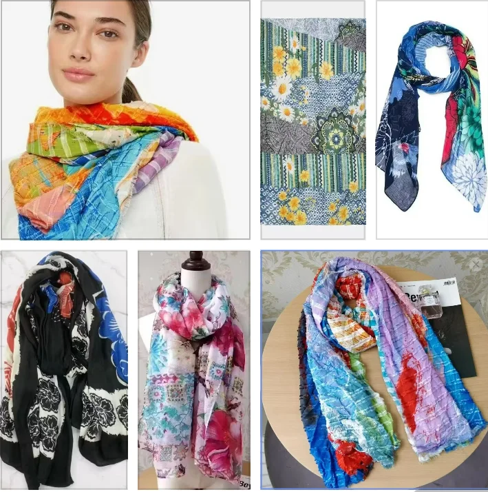 Foreign trade original single Spanish print color art shawl large square trend women\'s scarf