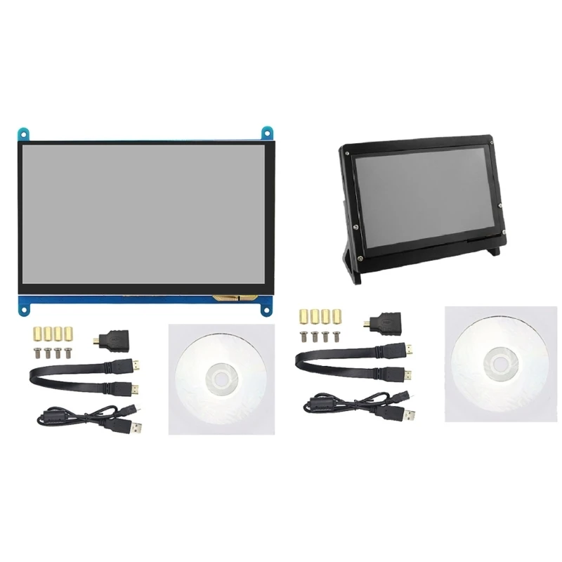 7Inch LCD Display Screen With 5Point Touching, 1024x600 IPS Screen 4B/3B+ And Other Small Computers