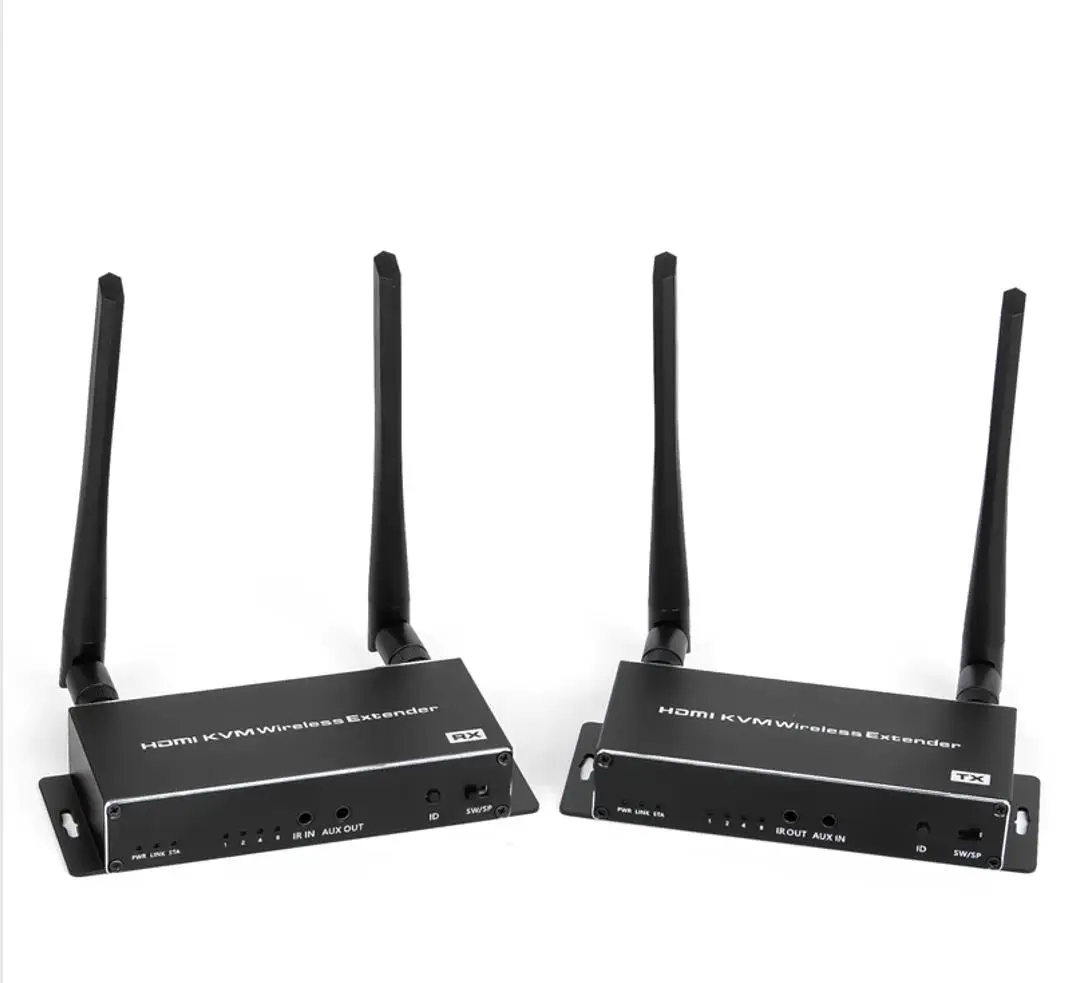 200M Wireless HDMI Transmitter and Receiver USB KVM Extender Audio Video Display Adapter Support Keyboard Mouse Laptop PC To TV