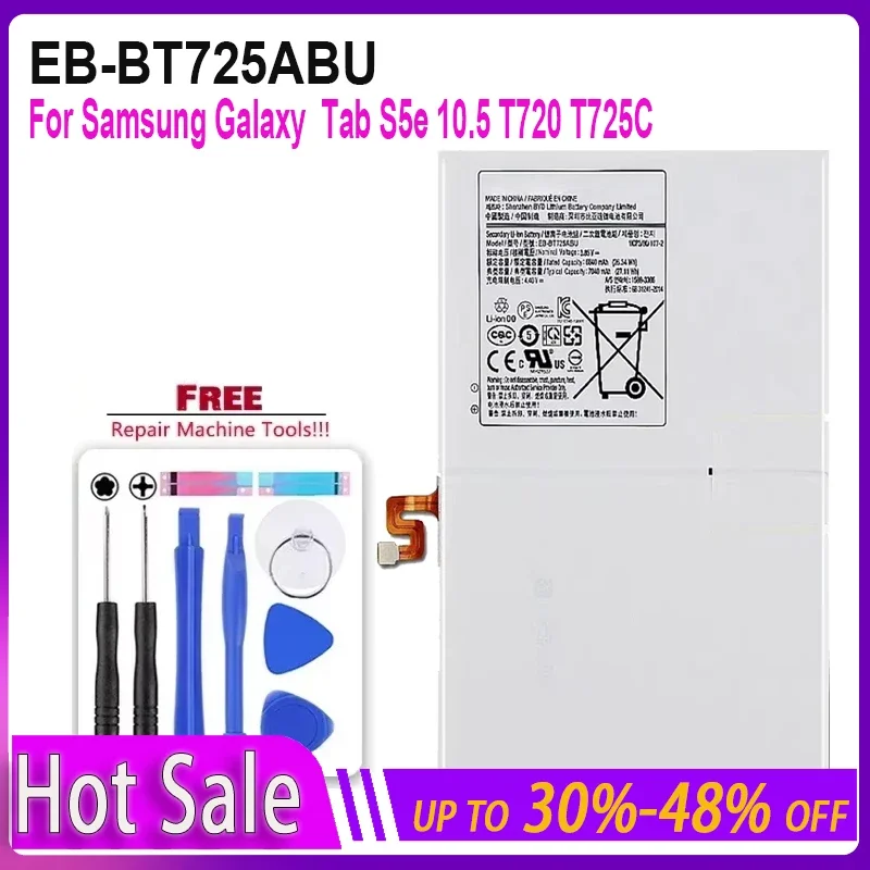 EB-BT725ABU 7040mAh Tablet Battery for Samsung Galaxy Tab S5e T720 T725C Portable Bateria Batteries Warranty + Track NO