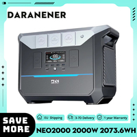 DaranEner NEO2000 Portable Power Station, 2073.6Wh LiFePO4 Solar Generator, 2000W AC Output, 1.8 Hours Full Charge, 14 Ports