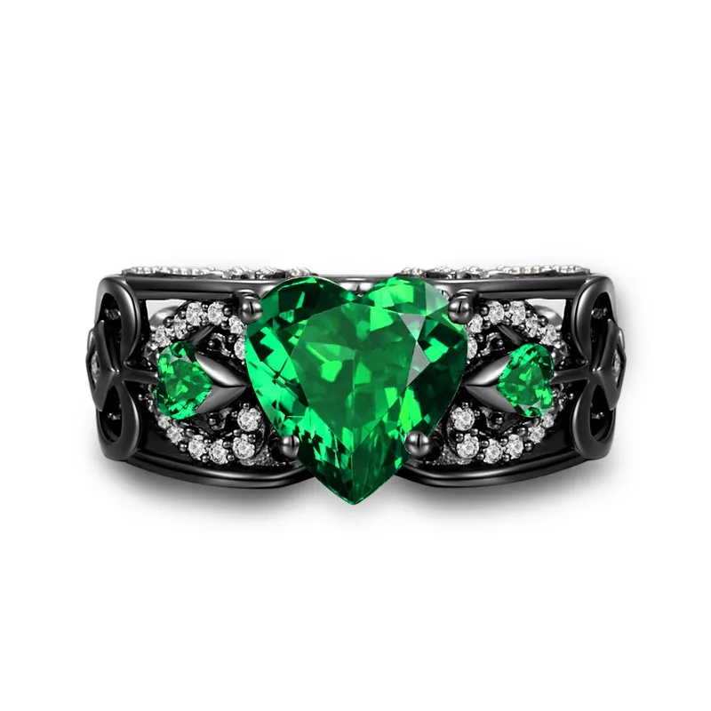 4 Colors Angel Wing Heart Shaped Ring