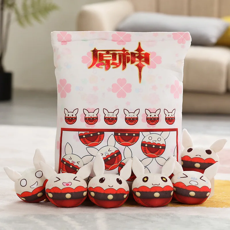 

35x40cm Genshin Impact Plush Pillow Klee Bomb Slime Bag Small Toys Soft Dolls Stuffed Pendant Cute Figure Cosplay Cartoon Props