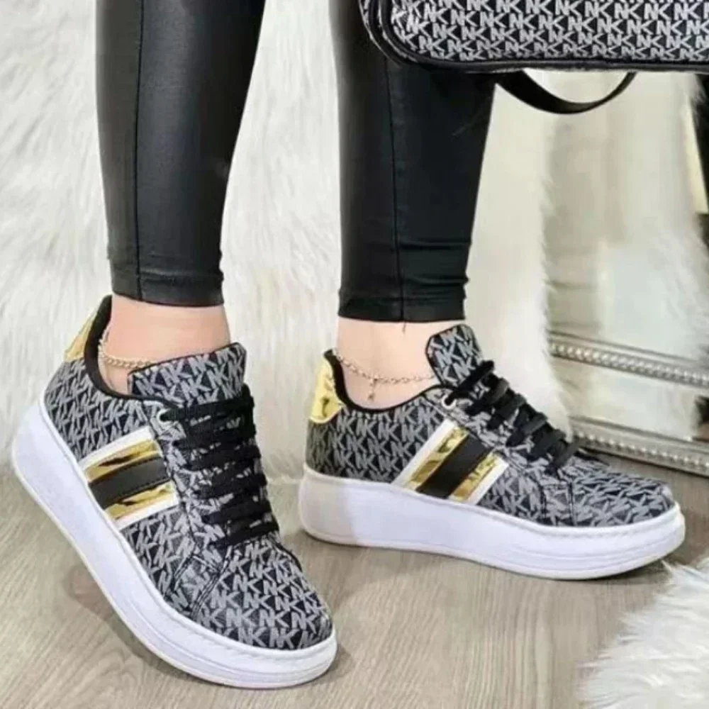 Women Sneakers 2024 New Platform Designer Shoes for Women New Lace Up Letter Casual Shoes Female Sneakers Luxry Zapatos De Mujer