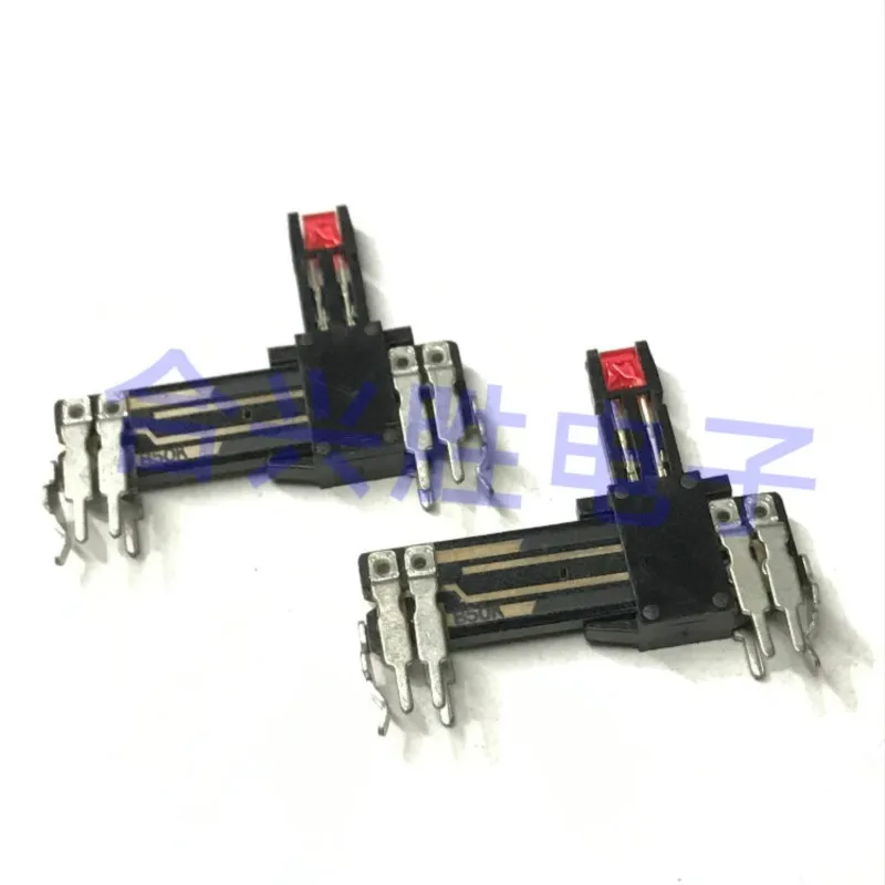 3PCS 35MM Slide Potentiometer Audio Radio Recorder Straight Slide Fader B50K B100K 100KB With Light