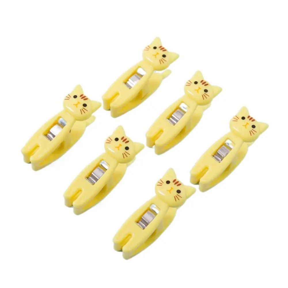 6pcs Desktop Organizer File Organization Clip Windproof Clothes Pin Clip Multifunctional File Folder Animal Shape