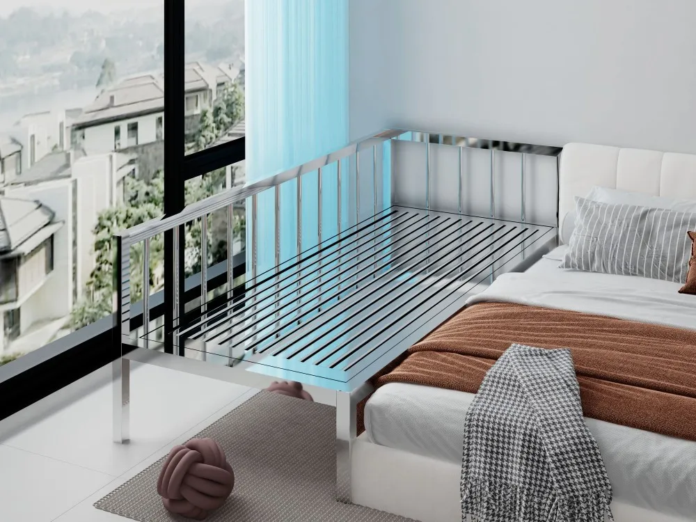 Stainless steel splicing bed Children's widened bed can be equipped with guardrail Environmental protection BB bed No formaldehy