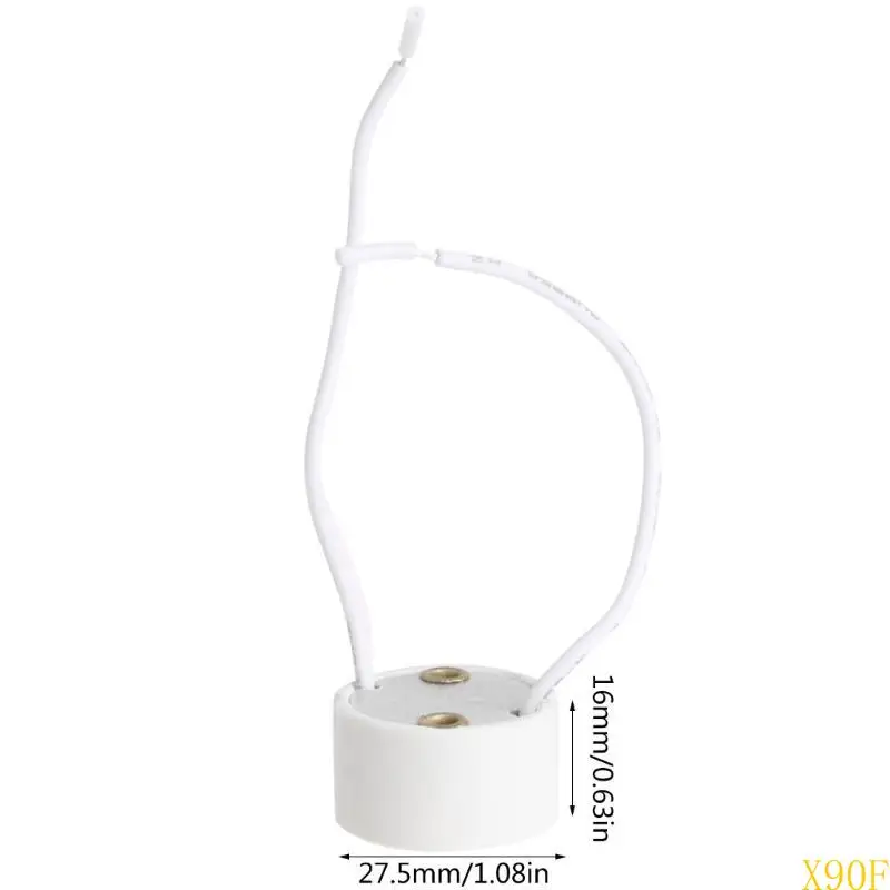 X90F GU10 Bombulento LED LED Lámpara Halógena Base Base Conector alambre cerámica