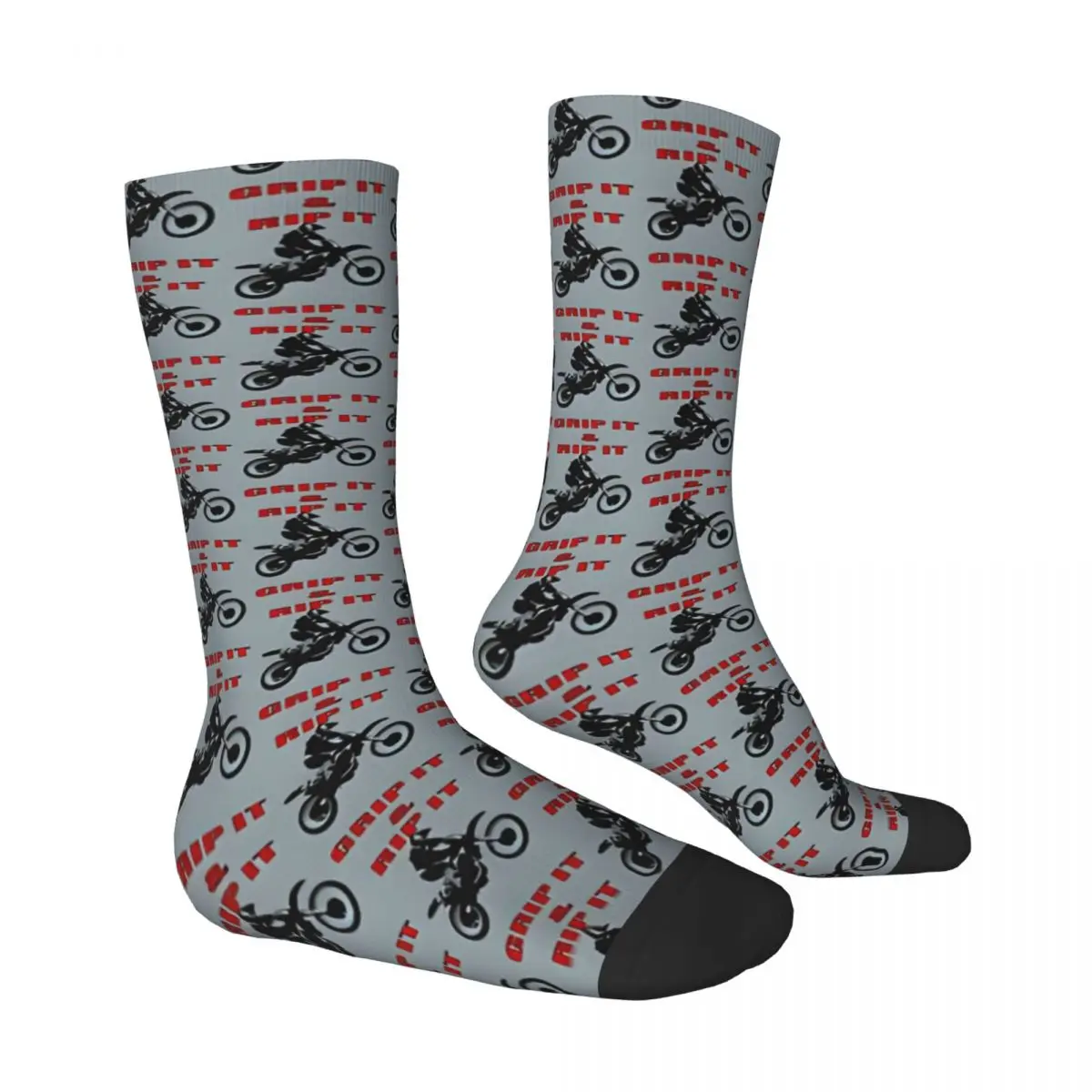 Grip It And Rip It Dirt Bike   Socks Male Mens Women Spring Stockings Printed