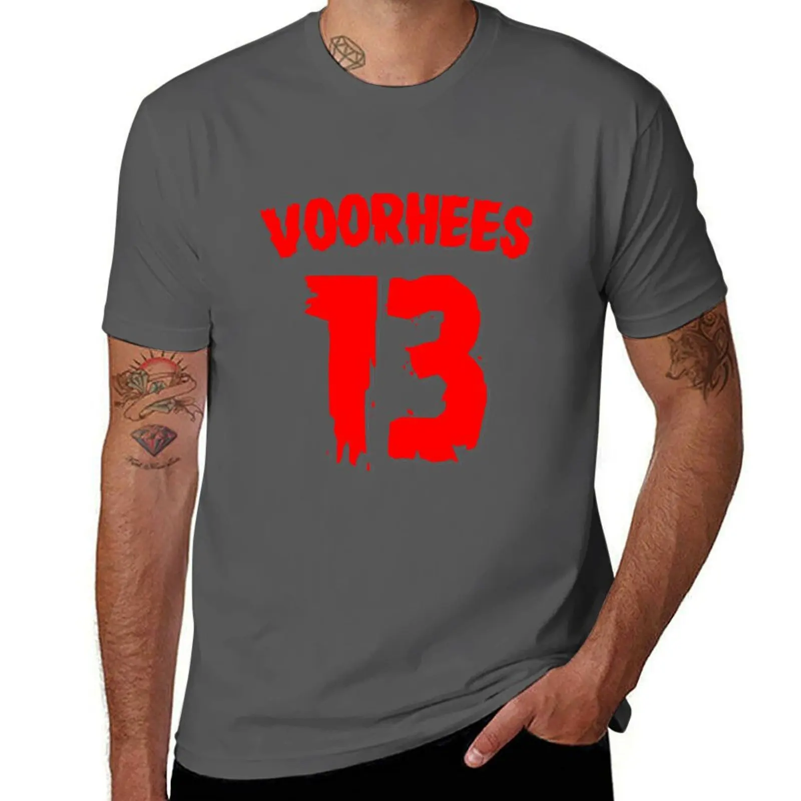 

Slashers Voorhees 13 Jersey T-Shirt Soft Cotton Print T-Shirt