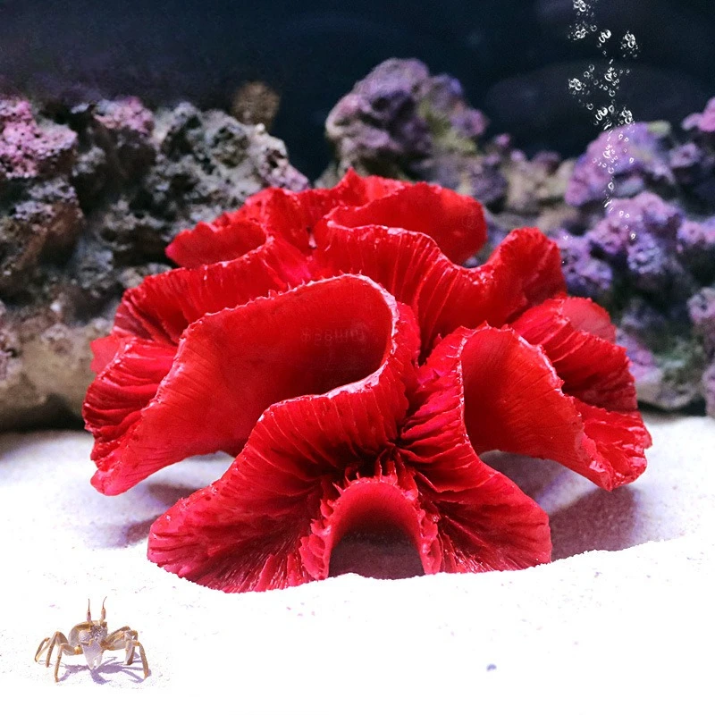 

Artificial Coral Tree Decor Vivid Underwater Ornament Realistic Reef Design Safe Non-Toxic Resin Material Enhances Aquarium