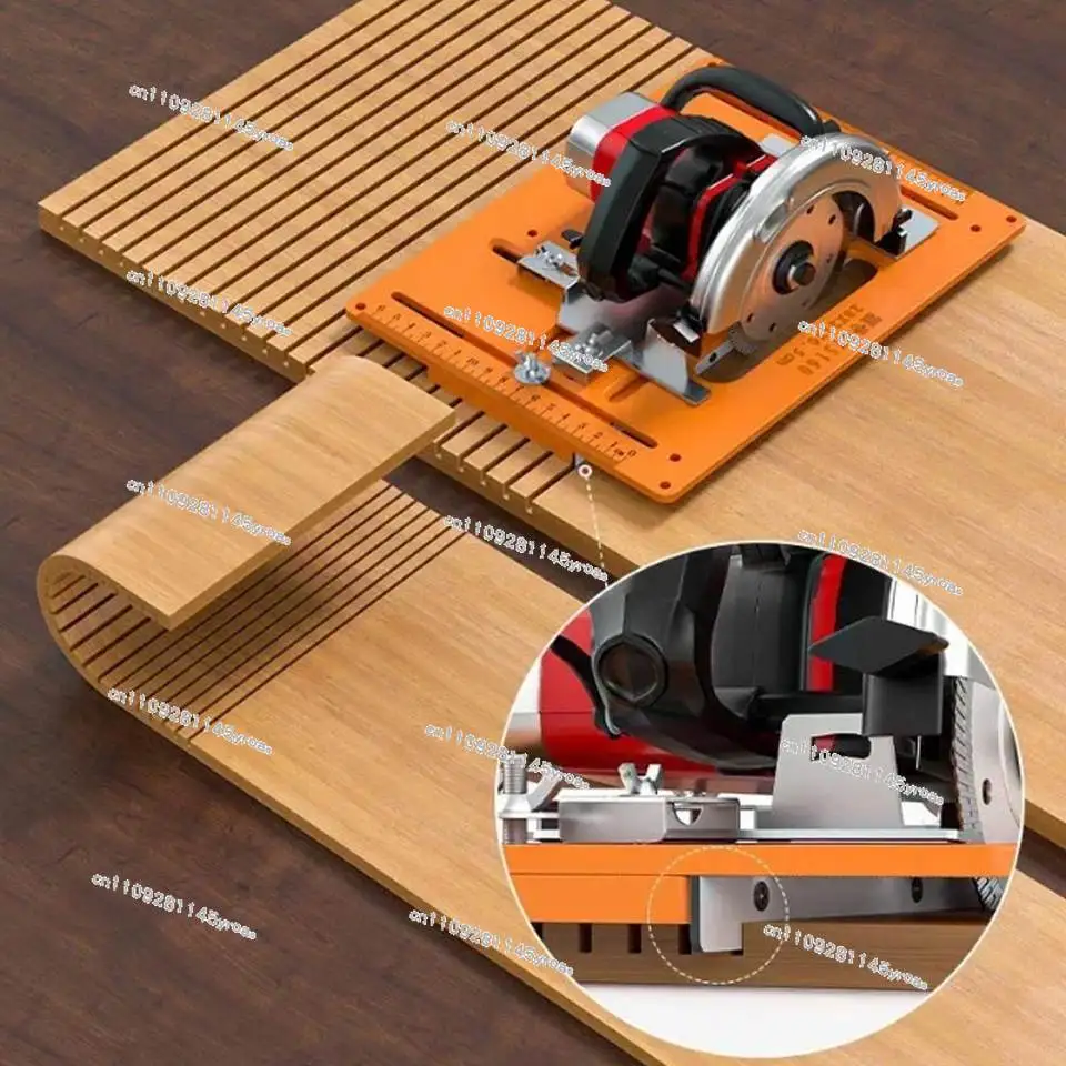 Woodworking Cutting Machine Base Plate Support Wooden Board Bending Cutting Positioning Template Jig Gypsum Board Slotting Tools