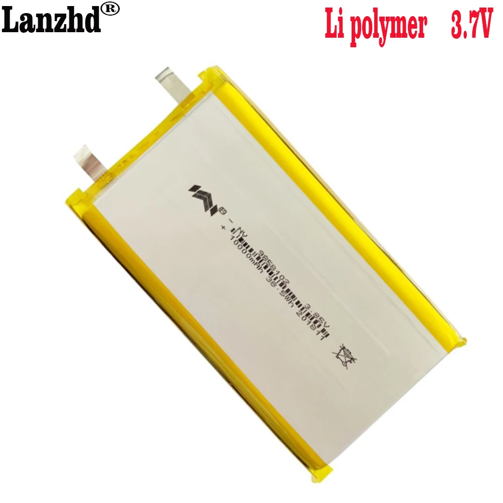 1-12PCS 3.8V 9858102 Li polymer lithium battery 10000mAh For Xiaomi power bank navigator tablet MID Batterie 3.7V 9.8*58*102mm