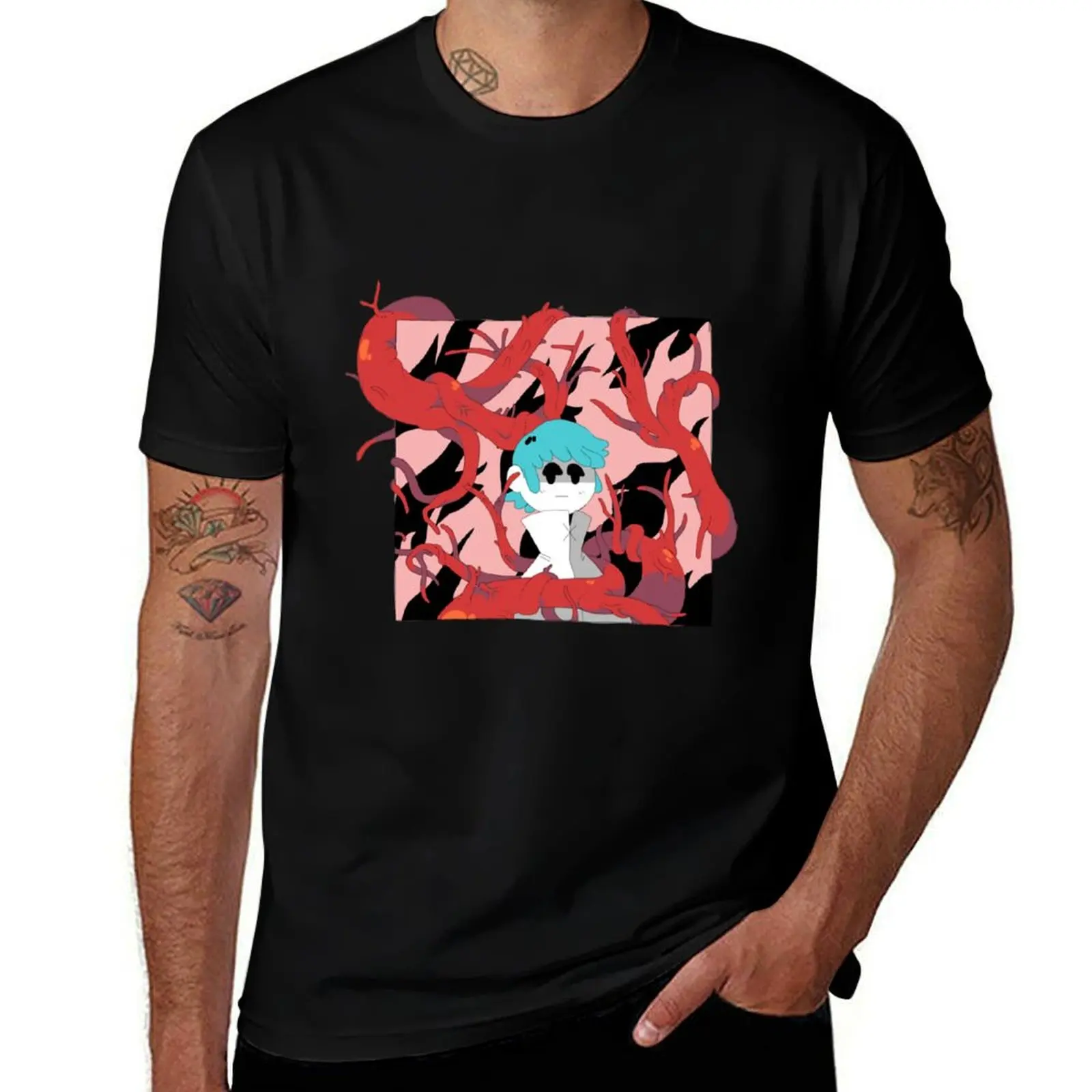Hollow Amanda T-Shirt Plus Size Solid Color T-Shirt
